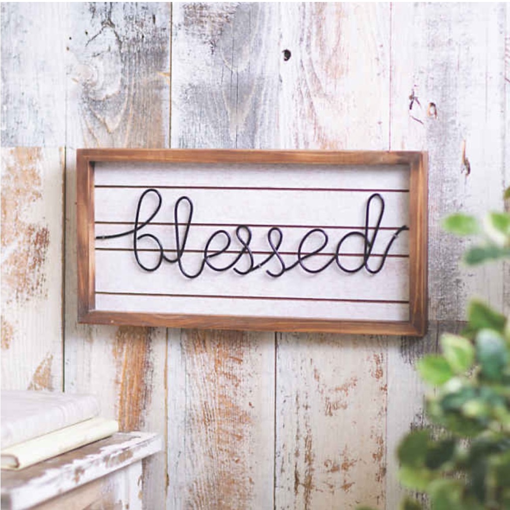 Blessed Metal Wall Sign